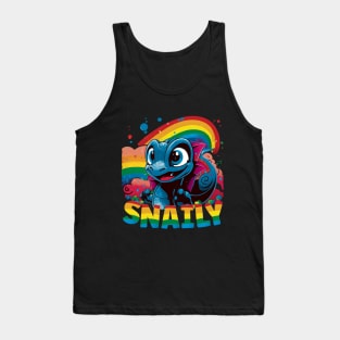 Snaily The Super Cute Rainbow Snail Tank Top